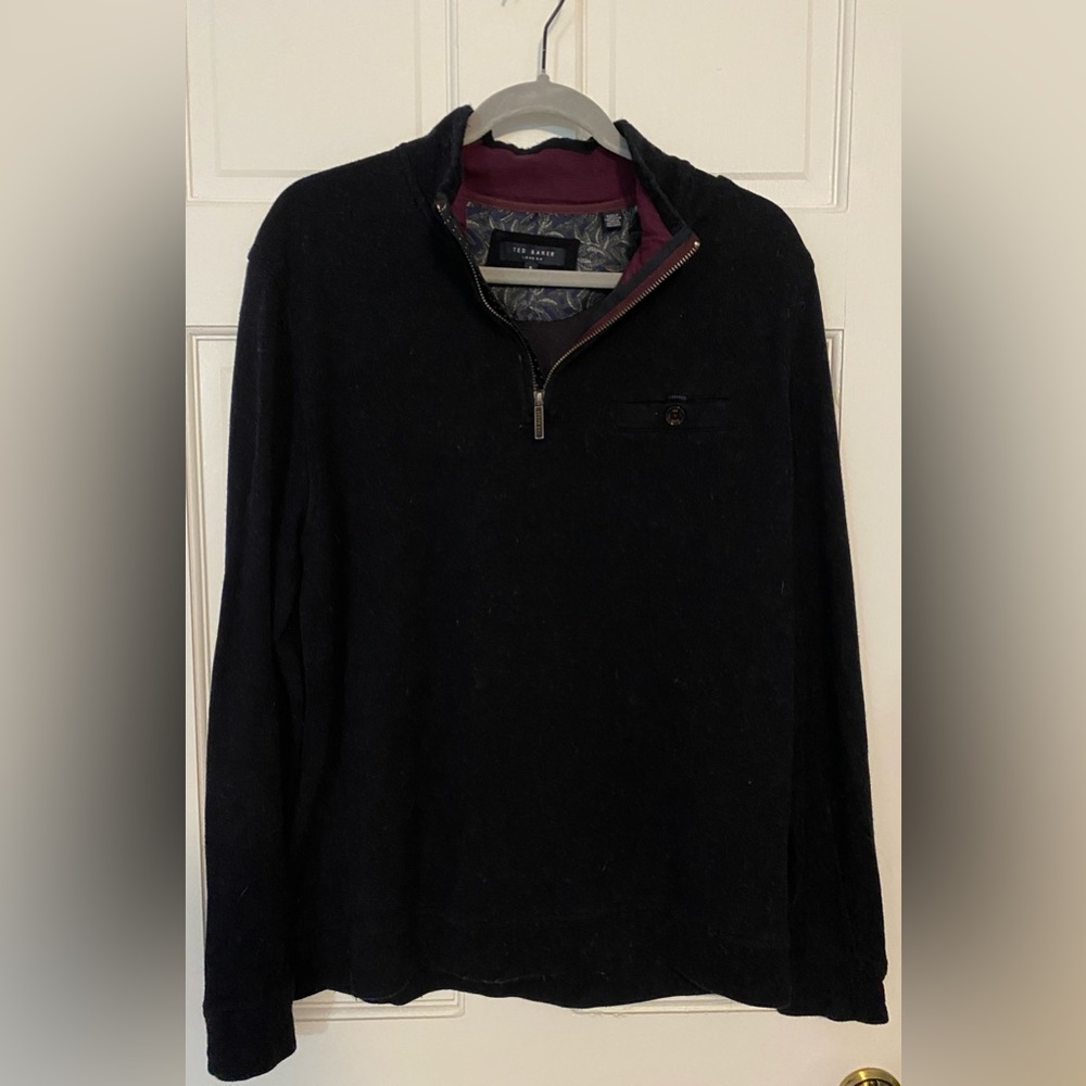 Ted Baker Men's Zip Up Sweater Sz 5 (XL)